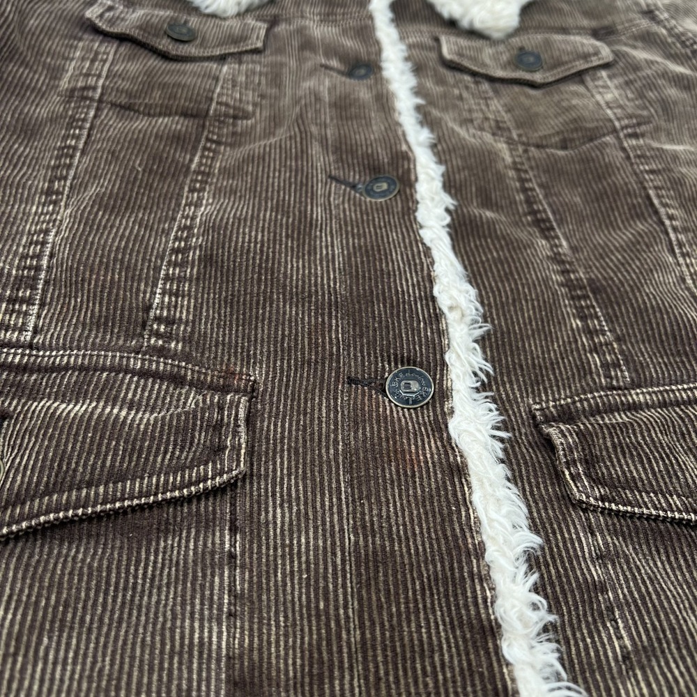 BKE Buckle Corduroy Jacket Mens M Sherpa Lined Trucker Western Rodeo Cowboy LS - Picture 4 of 10